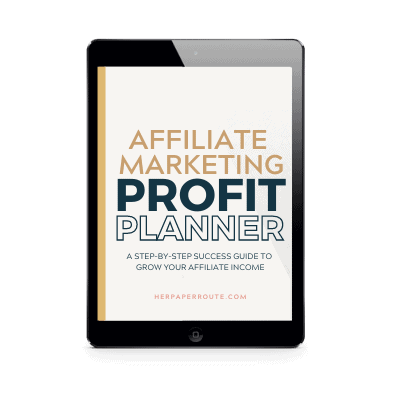 affiliate marketing profit planner by herpaperroute