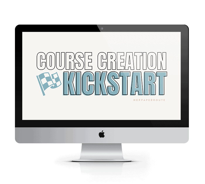course creation kickstart